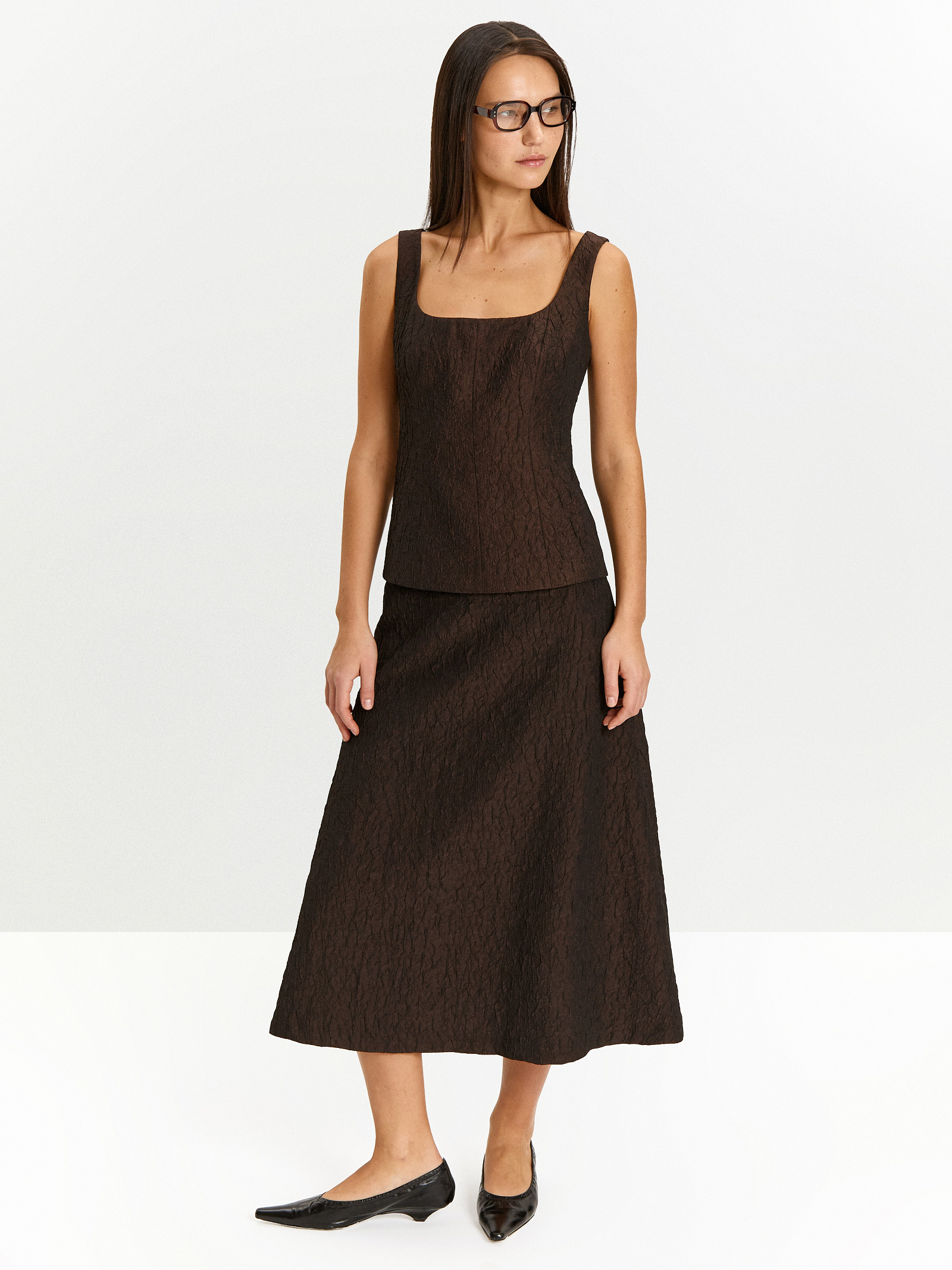 Однотонный топ